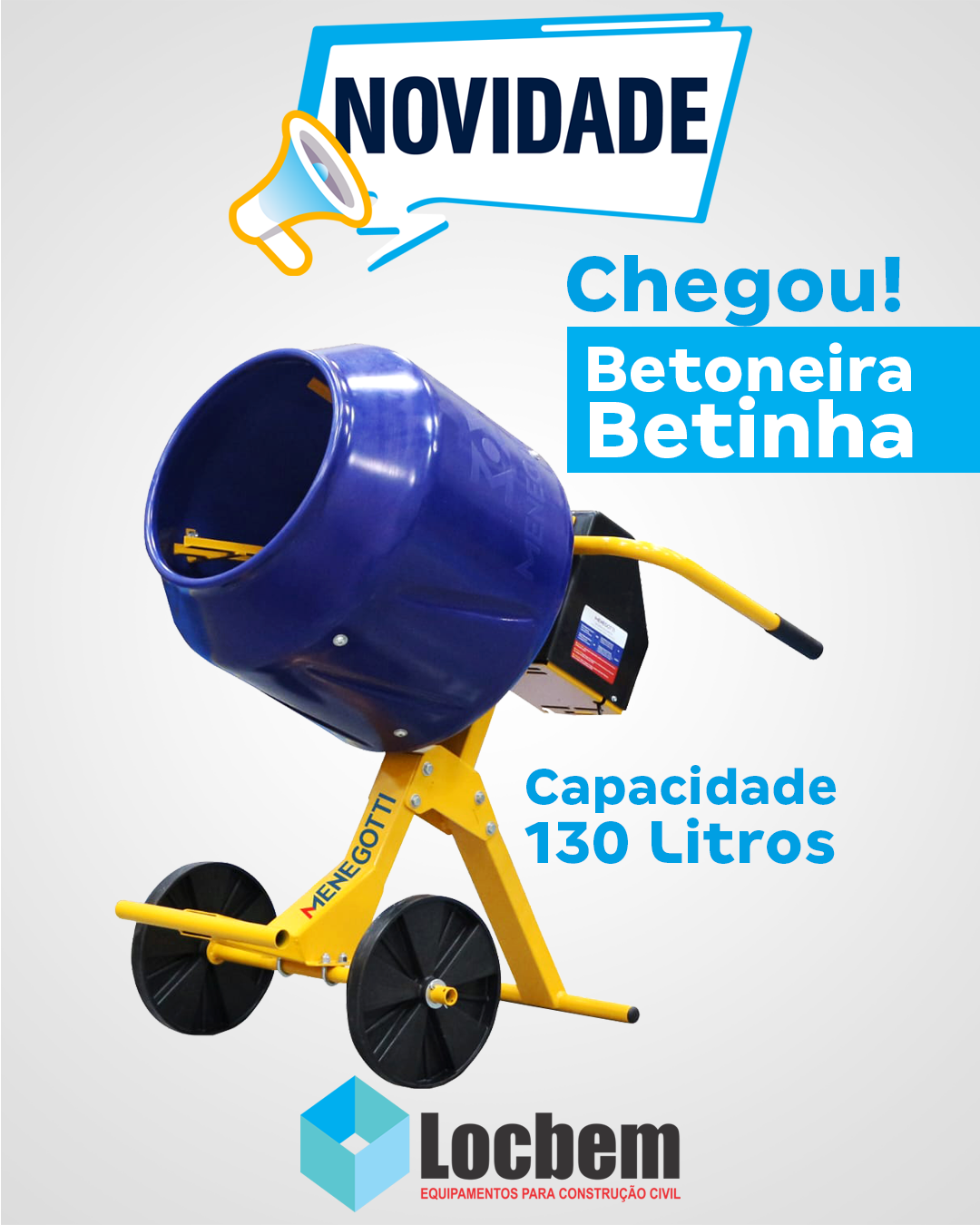 Betoneira 130l compacta BETINHA MENEGOTTI